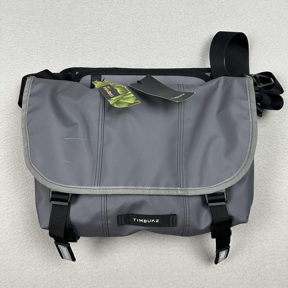 NEW Timbuk2 Flight Classic Messenger Bag CORDURA Silver Water Proof Material S/M